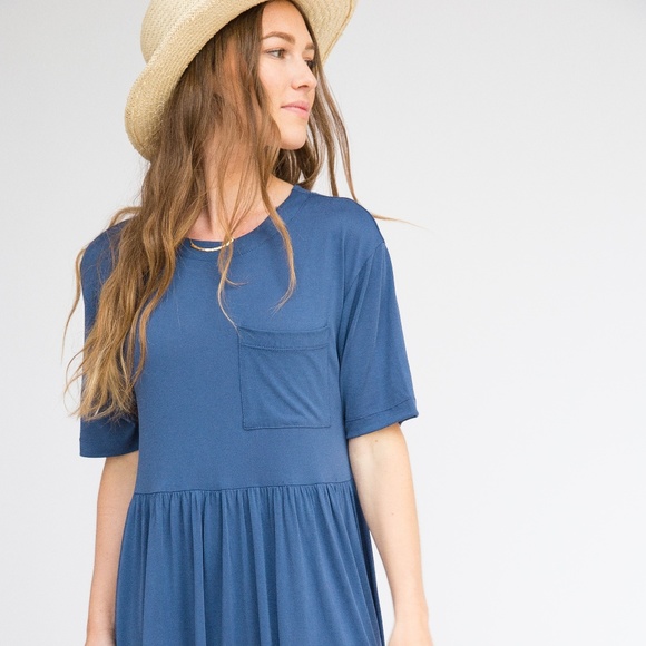 Agnes & Dora Dresses & Skirts - 🦋Modern Loose Fit Tunic Dress Indigo Blue XXL